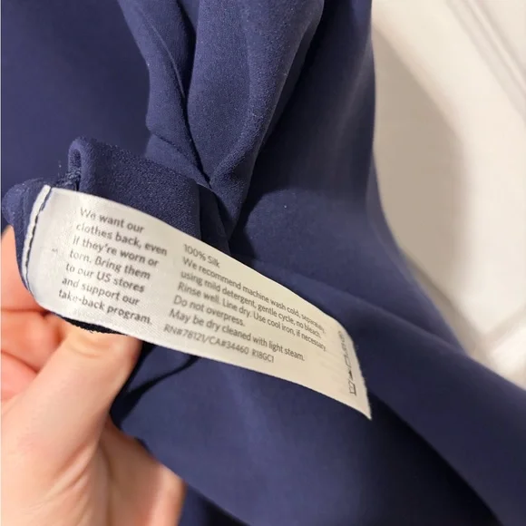 Eileen Fisher Navy Sleeveless Top - Picture 3 of 3